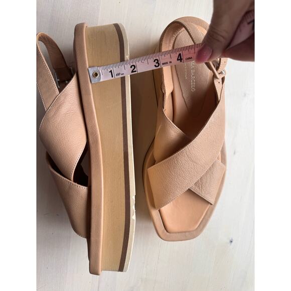 Paloma Barcelo beige Madidi slingback wedge sandals size 40/ US 9.5 - Picture 6 of 14